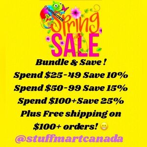 SPRING SALE! SAVE 10-25% on bundle orders FREE SHIPPING ON $100+ ORDERS
